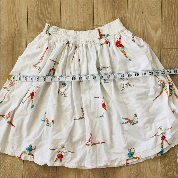 NAF NAF Paris Vintage Made in France Exercise Print Gathered Mini Skirt - Picture 5 of 10